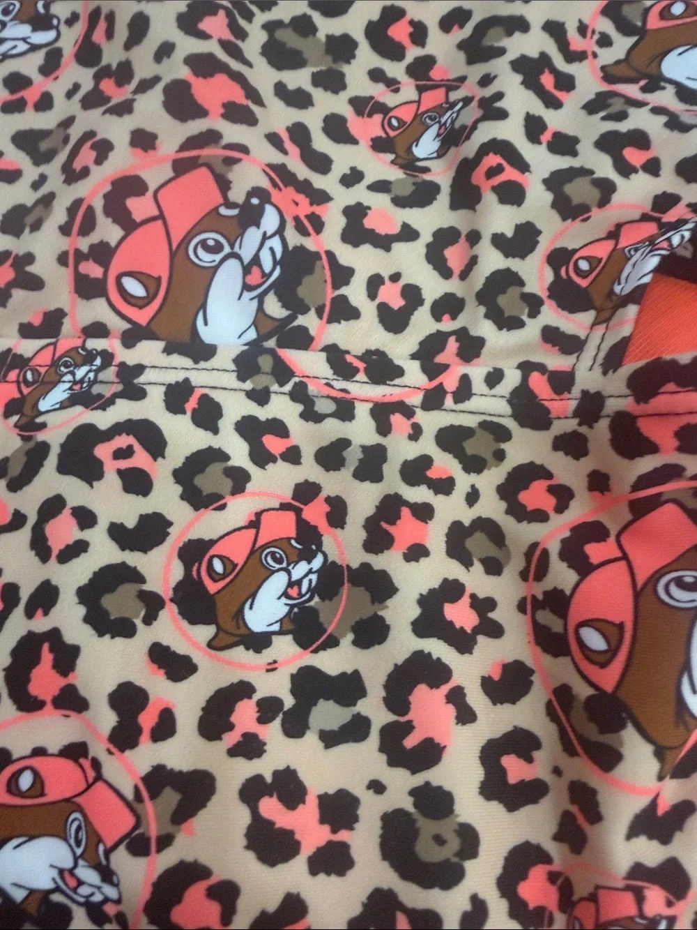 Girls Leopard Print One-Piece Swimsuit with Orange Lining